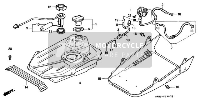 Honda SK50M 1992 Réservoir d'essence pour un 1992 Honda SK50M